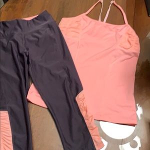 Marika Tek yoga tank top and capris Sz Med,